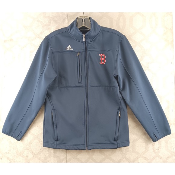 Adidas Boston Red Sox Jacket Full Zip Softshell Coat Kids Medium - Picture 1 of 8